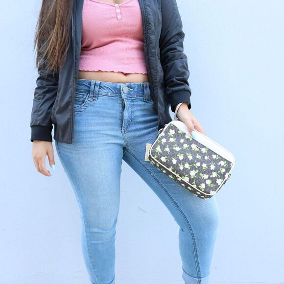 NWT Michael Kors Jet Set Large Floral Charm EW Camera Crossbody Bag Brown - Picture 7 of 16